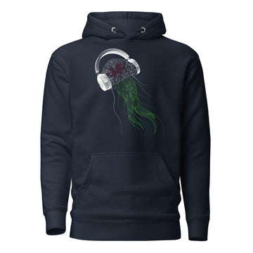 Wales Jellyfish DJ with Headphones - Essential Hoodie (Unisex)