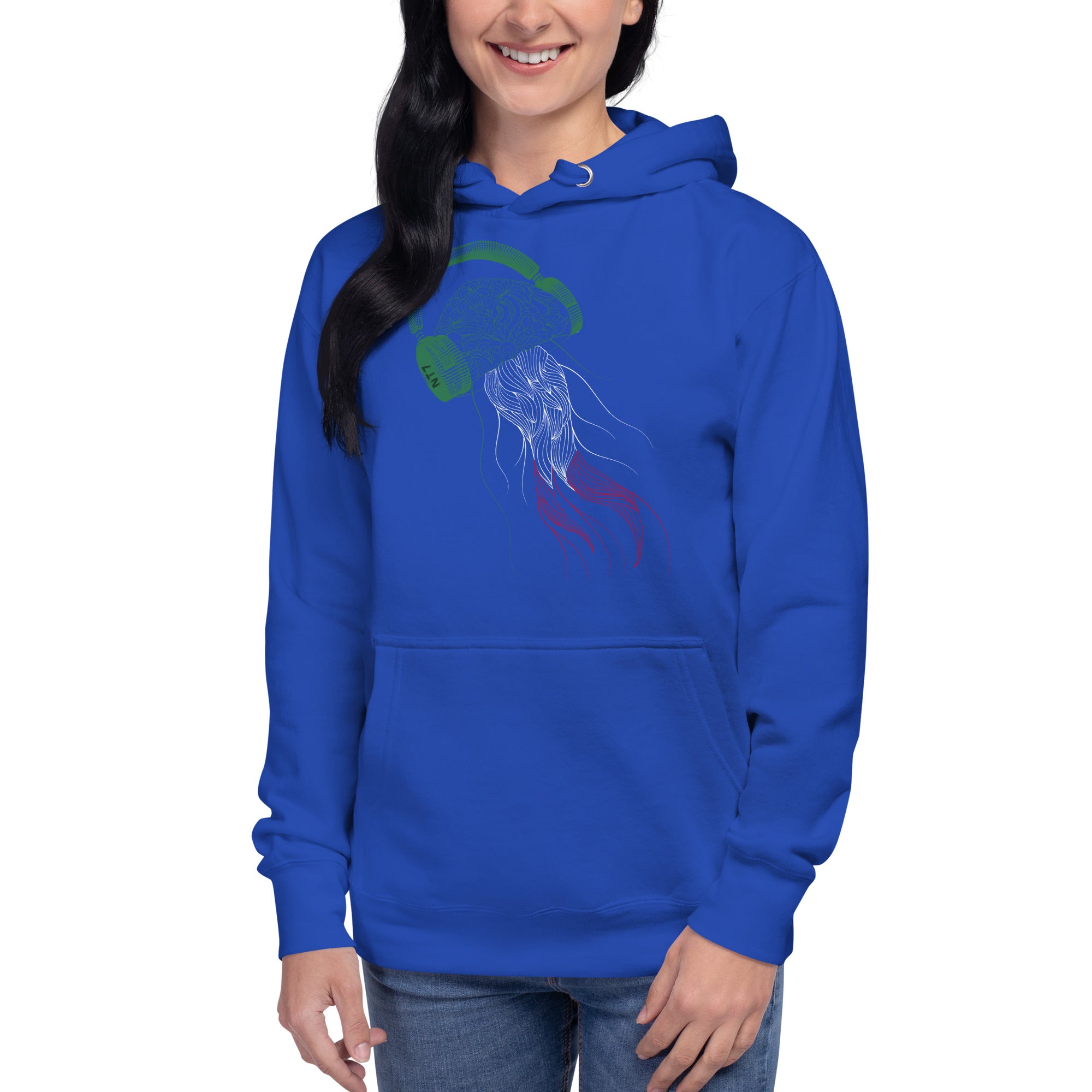 Italy Jellyfish DJ with Headphones - Essential Hoodie (Unisex)