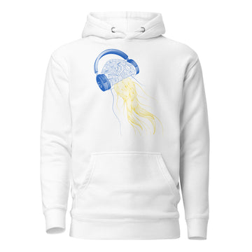 Ukraine Jellyfish DJ with Headphones - Essential Hoodie (Unisex)