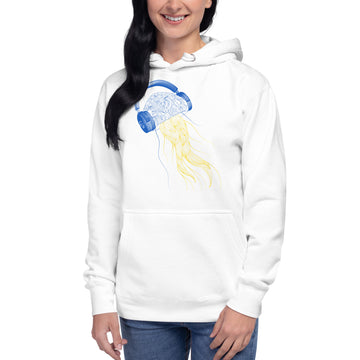 Ukraine Jellyfish DJ with Headphones - Essential Hoodie (Unisex)