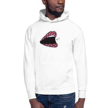 Lips made of Vinyl Records - Premium Unisex Hoodie