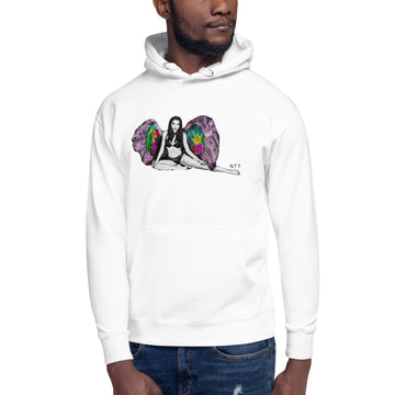 Winged Angel with Headphones - Premium Unisex Hoodie