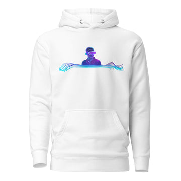 VR Man with Headphones - Premium Unisex Hoodie