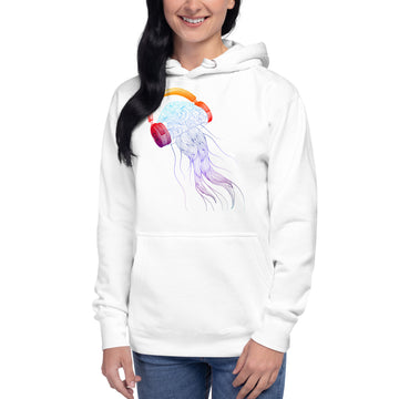 Jellyfish with Headphones - Premium Unisex Hoodie