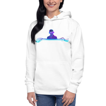 VR Man with Headphones - Premium Unisex Hoodie