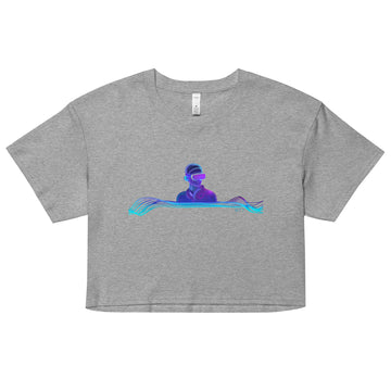 VR Man with Headphones - Women's Crop Top