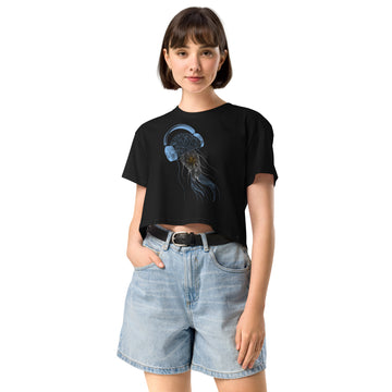 Argentina Jellyfish DJ with Headphones - Women’s crop top