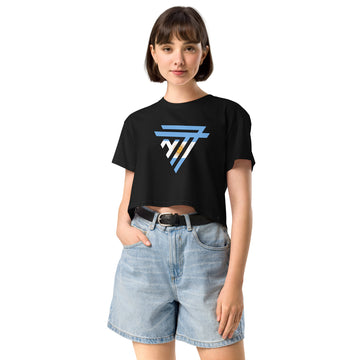 Argentina Superhero Fashion Chest Logo - Women’s crop top