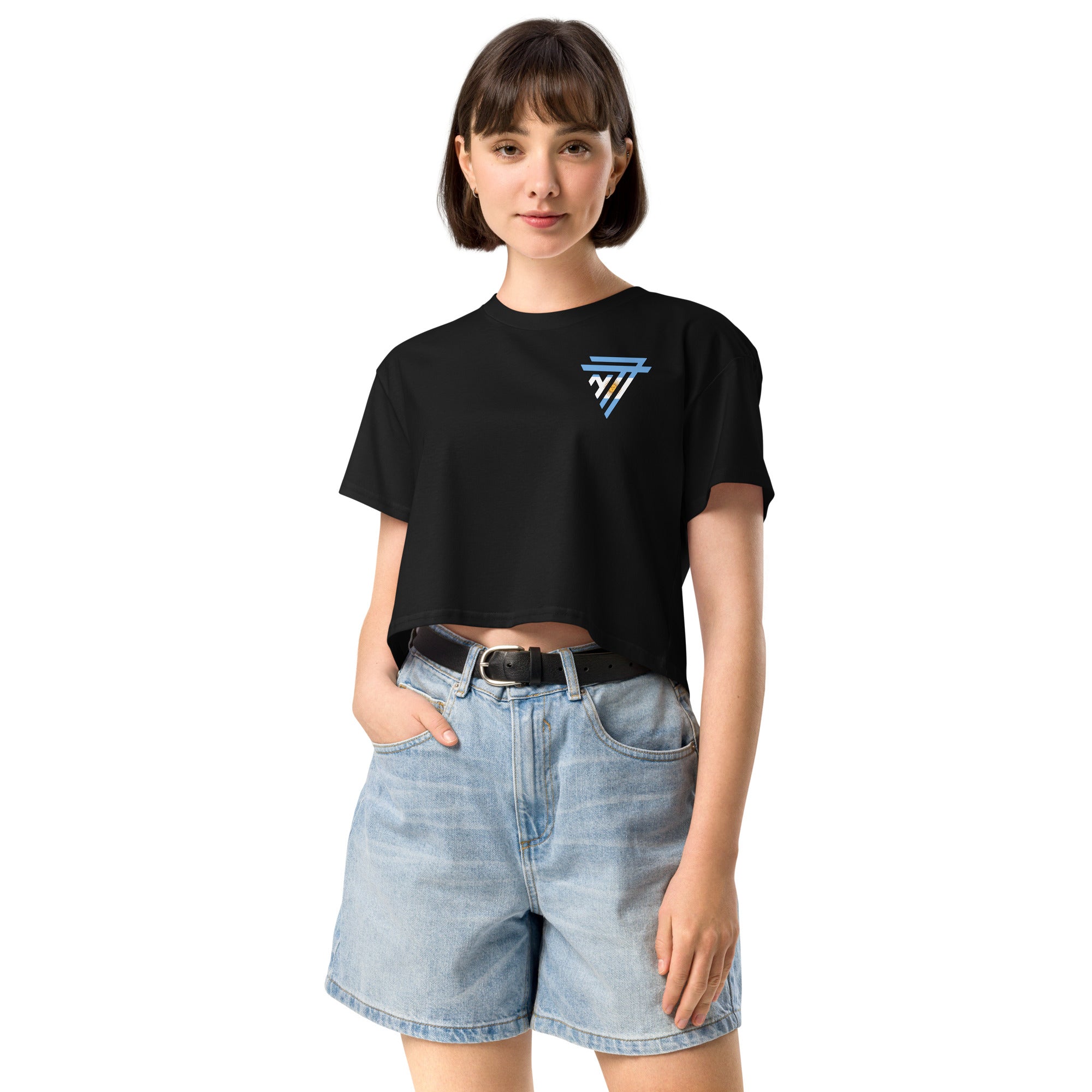 Argentina Fashion Chest Logo - Women’s crop top