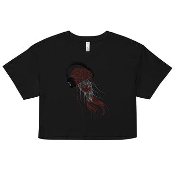 Canada Jellyfish DJ with Headphones - Women’s crop top