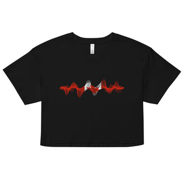 Canada 3D Music Soundwave - Women’s crop top