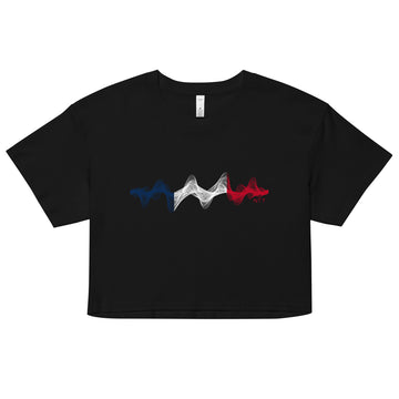 France 3D Music Soundwave - Women’s crop top