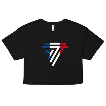 France Superhero Fashion Chest Logo - Women’s crop top