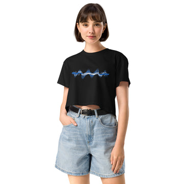 Scotland 3D Music Soundwave - Women’s crop top