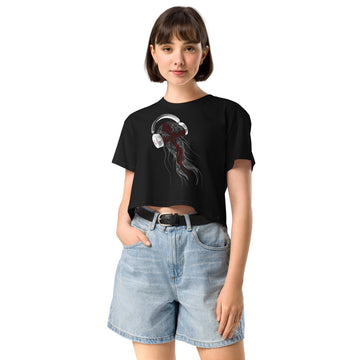 England Jellyfish DJ with Headphones - Women’s crop top