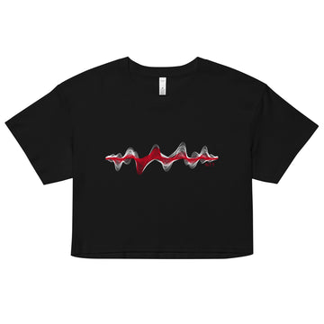 England 3D Music Soundwave - Women’s crop top