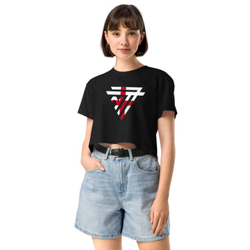 England Superhero Fashion Chest Logo - Women’s crop top