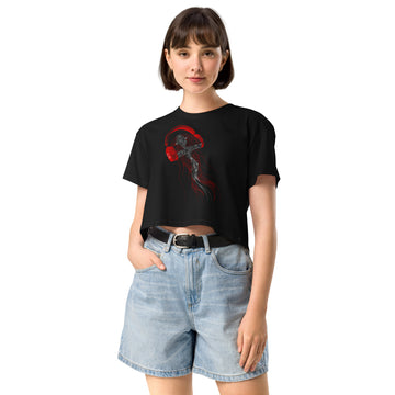 Denmark Jellyfish DJ with Headphones - Women’s crop top