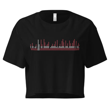 Denmark Music Graphic Equalizer - Women’s crop top