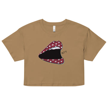 Lips made of Vinyl Records - Women's Crop Top