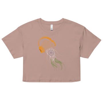 India Jellyfish DJ with Headphones - Women’s crop top