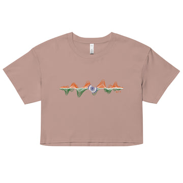 India 3D Music Soundwave - Women’s crop top