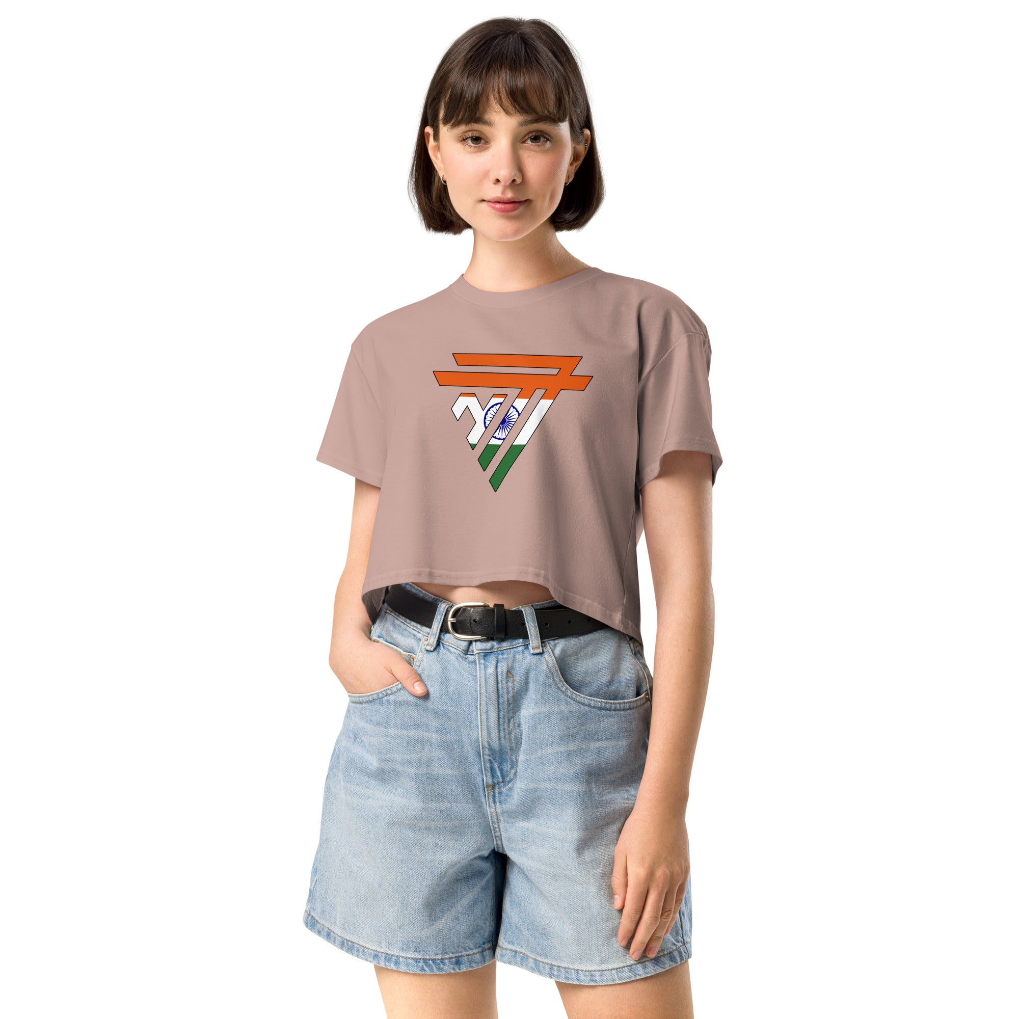 India Superhero Fashion Chest Logo - Women’s crop top