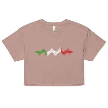 Italy 3D Music Soundwave - Women’s crop top