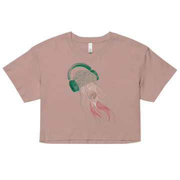 Mexico Jellyfish DJ with Headphones - Women’s crop top