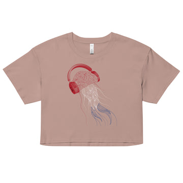 Netherlands Jellyfish DJ with Headphones - Women’s crop top