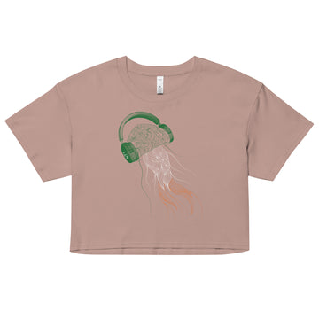 Ireland Jellyfish DJ with Headphones - Women’s crop top