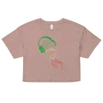 Iran Jellyfish DJ with Headphones - Women’s crop top