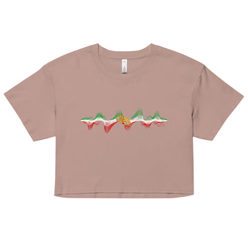 Iran 3D Music Soundwave - Women’s crop top