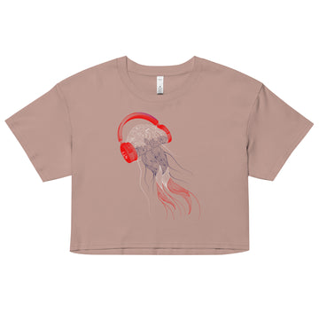 Thailand Jellyfish DJ with Headphones - Women’s crop top