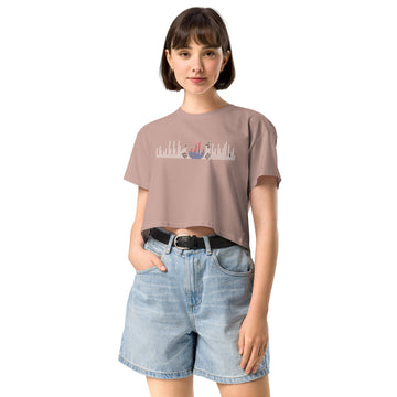 South Korea Music Graphic Equalizer - Women’s crop top