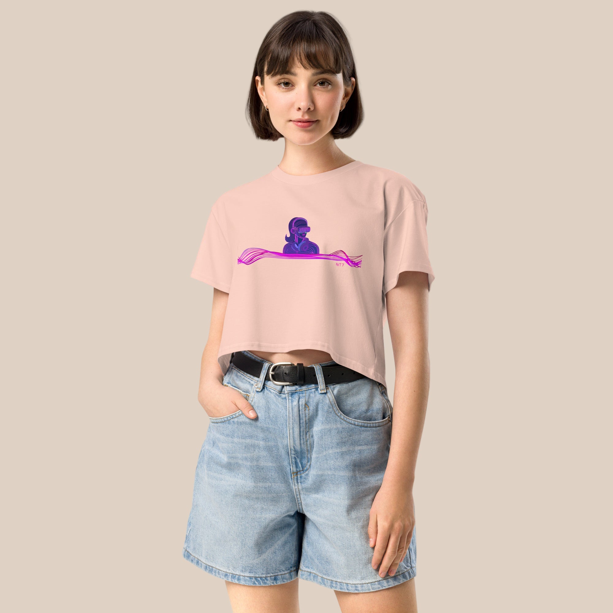 VR Woman Wave - Crop Top