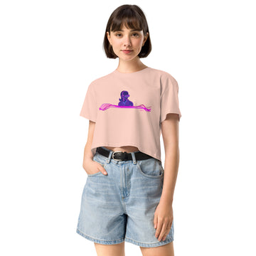 VR Woman with Headphones - Women's Crop Top