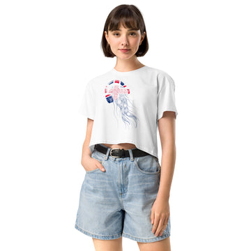 Australia Jellyfish DJ with Headphones - Women’s crop top