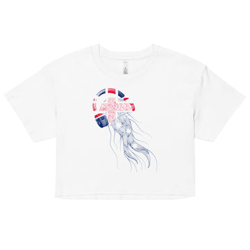 Australia Jellyfish DJ with Headphones - Women’s crop top