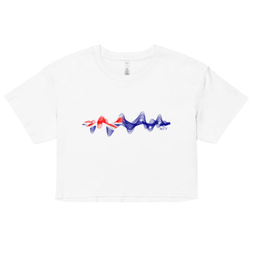 Australia 3D Music Soundwave - Women’s crop top