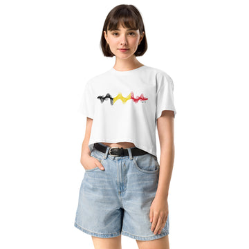 Belgium 3D Music Soundwave - Women’s crop top