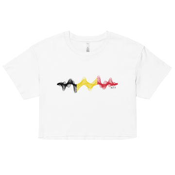 Belgium 3D Music Soundwave - Women’s crop top