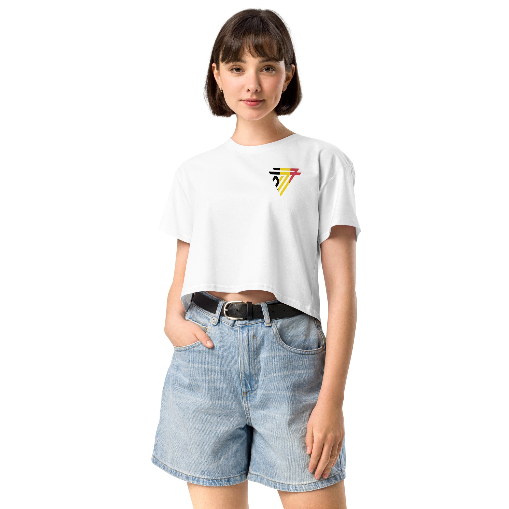 Belgium Fashion Chest Logo - Women’s crop top