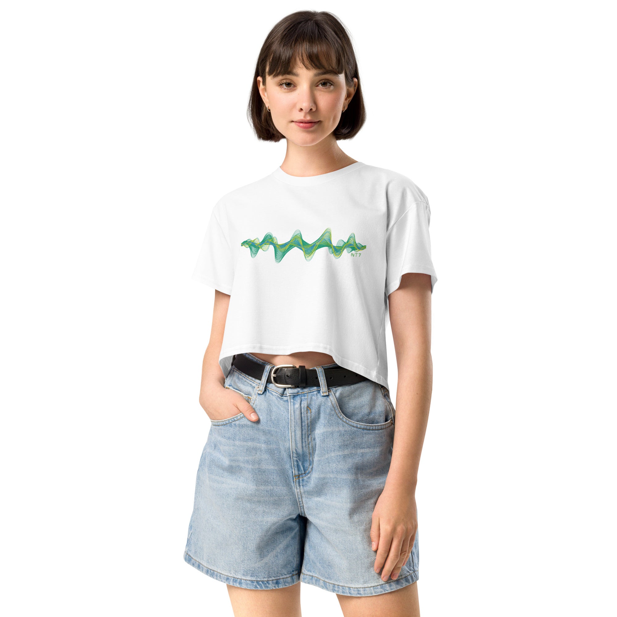 Brazil 3D Music Soundwave (v2) - Women’s crop top