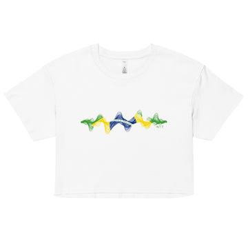 Brazil 3D Music Soundwave - Women’s crop top