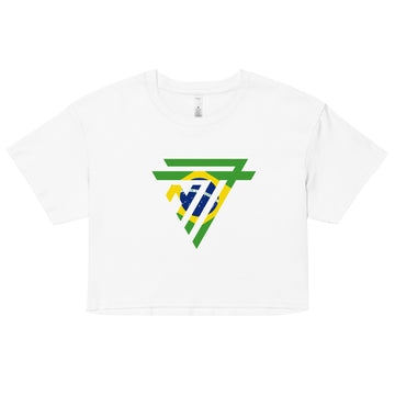 Brazil Superhero Fashion Chest Logo - Women’s crop top