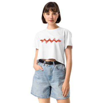 China 3D Music Soundwave - Women’s crop top