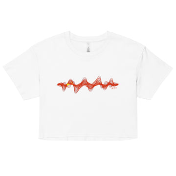 China 3D Music Soundwave - Women’s crop top