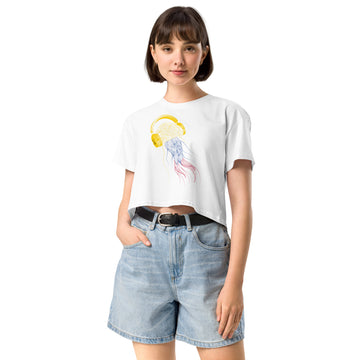 Colombia Jellyfish DJ with Headphones - Women’s crop top