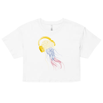 Colombia Jellyfish DJ with Headphones - Women’s crop top